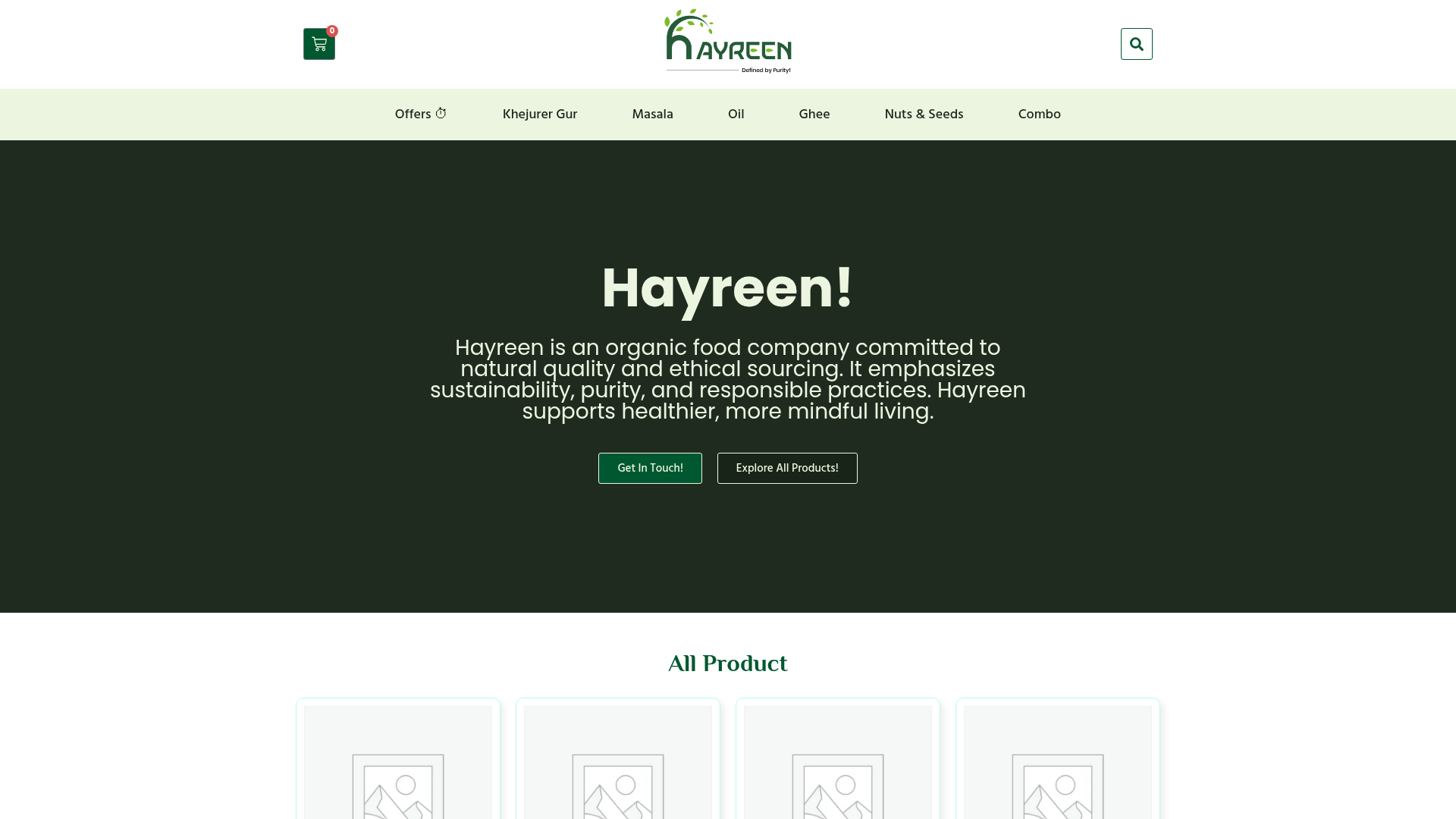 Hayreen — Organic Food E-commerce